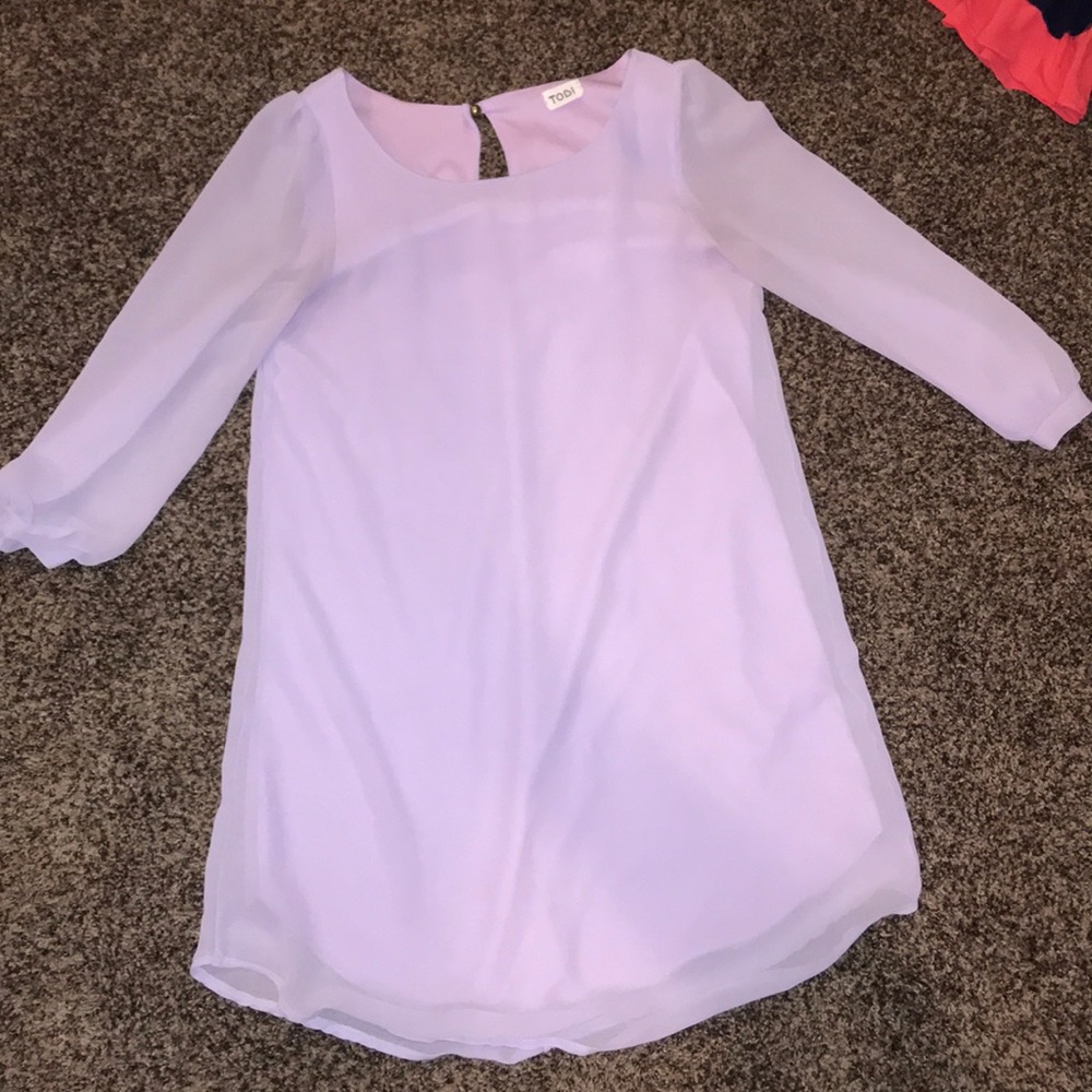Light purple dress.